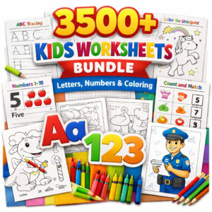 preschool grade 3 worksheets bundle pdf