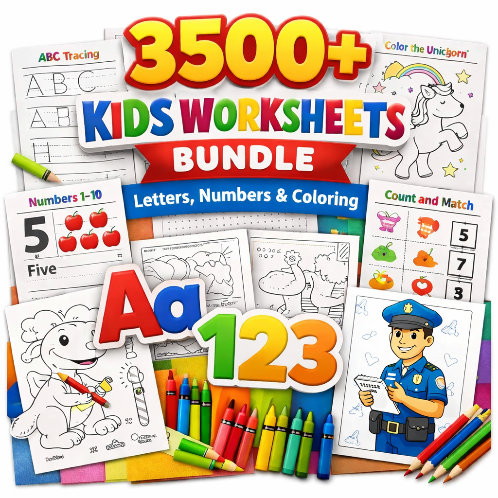 preschool grade 3 worksheets bundle pdf